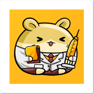 Cute Hamster Doctor Posters and Art